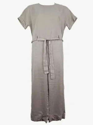 Elk Elegant Belted Roomy Linen Jumpsuit Size 6