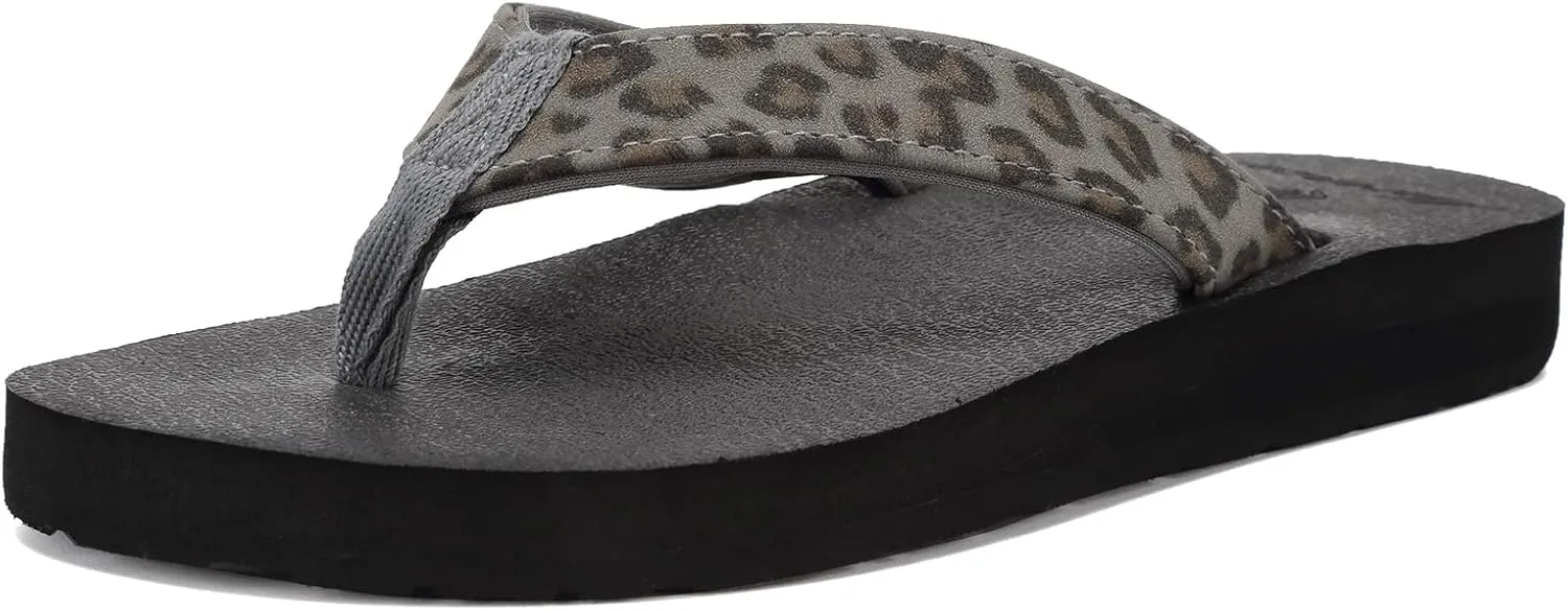 EQUICK Women's Flip Flops Arch Support Yago Mat Insole Sandal Casual Slipper Outdoor and Indoor-U219SLT003-N