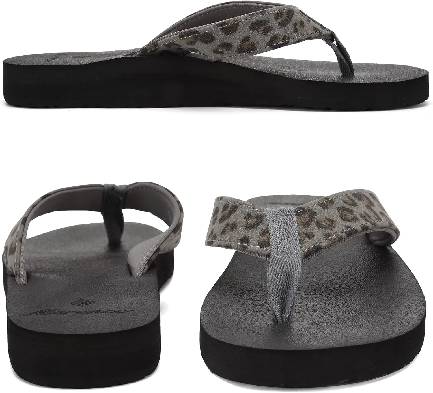 EQUICK Women's Flip Flops Arch Support Yago Mat Insole Sandal Casual Slipper Outdoor and Indoor-U219SLT003-N