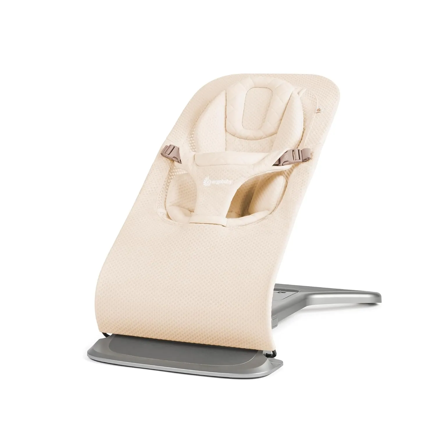 Ergobaby Evolve 3-in-1 Mesh Bouncer, Adjustable Multi Position Baby Bouncer Seat, Fits Newborn to Toddler, Cream Mesh