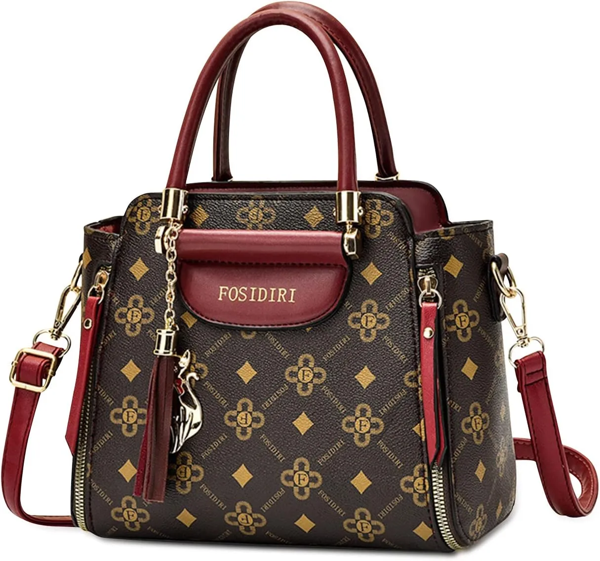 Ergocar 2022 New Women's Tote Handbags with Tassel Pendant, Fashion Vintage Tote Bag, Elegant Top-Handle Bag Boston Bag