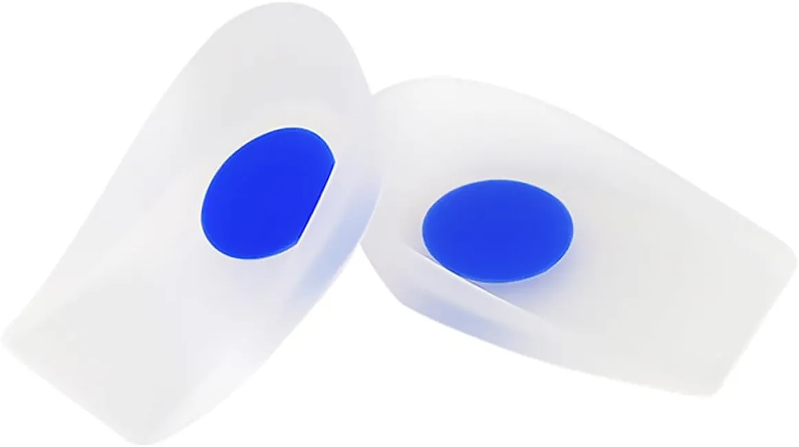 ERINGOGO 2pcs Ergonomic Silicone Heel Pads for Height Boosting Design for Relief Stability for and Walking