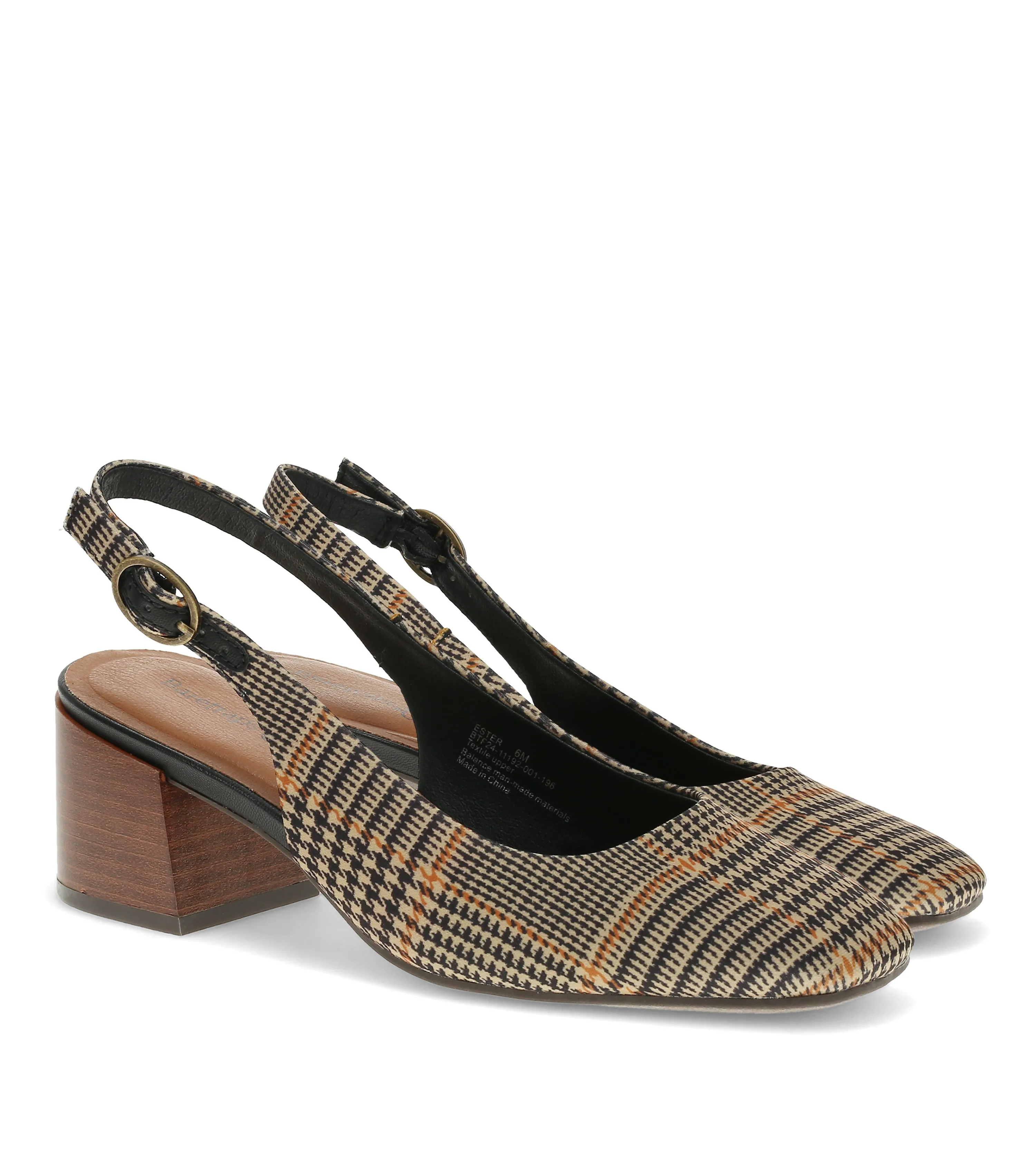 Ester Block Heel Slingback Pump