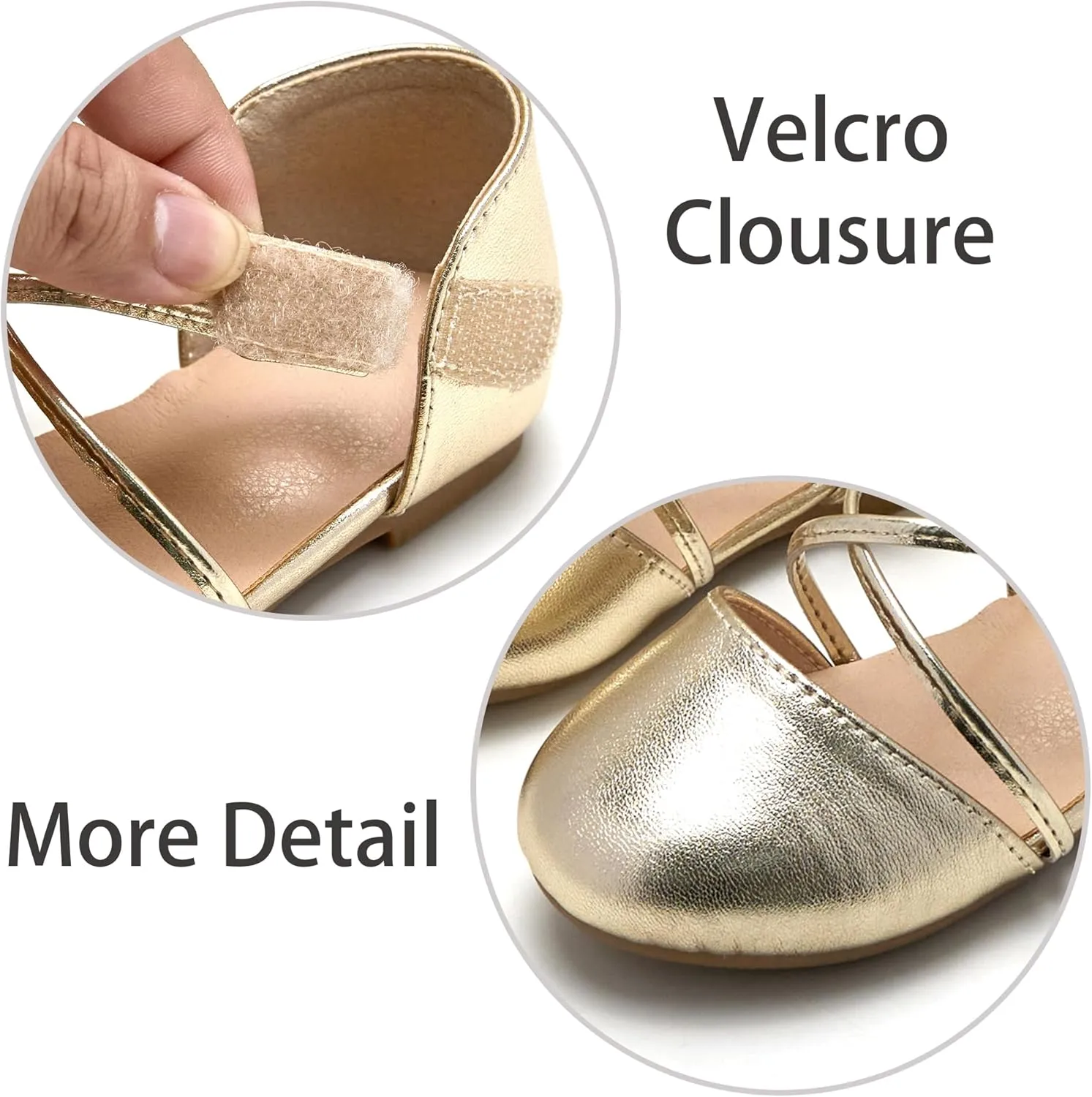 ESTINE Toddler/Little Kid Girls Dress Mary Jane Flats Flowers Fashion Princess Ballet Shoes