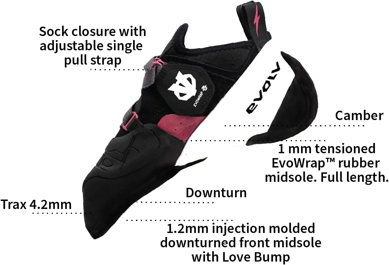 EVOLV Shaman Pro LV Rock Climbing Shoe for Bouldering & Sport Climbing