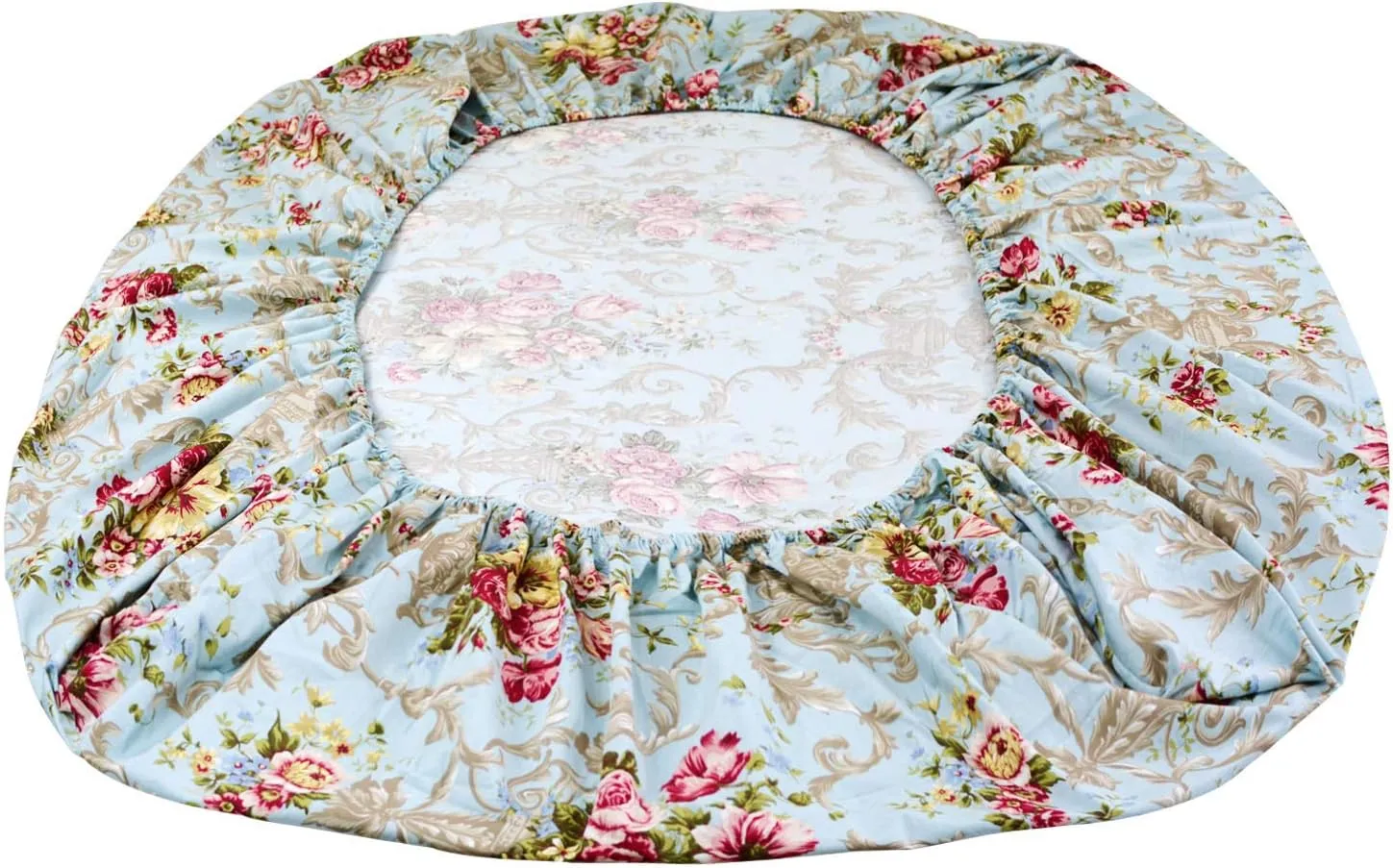 FADFAY Shabby Floral Bedding Elegant Peony Sheets Set Luxury Bedding Collections 800 Thread Count 100% Egyptian Cotton Deep Pocket, 4 Piece-Queen Size