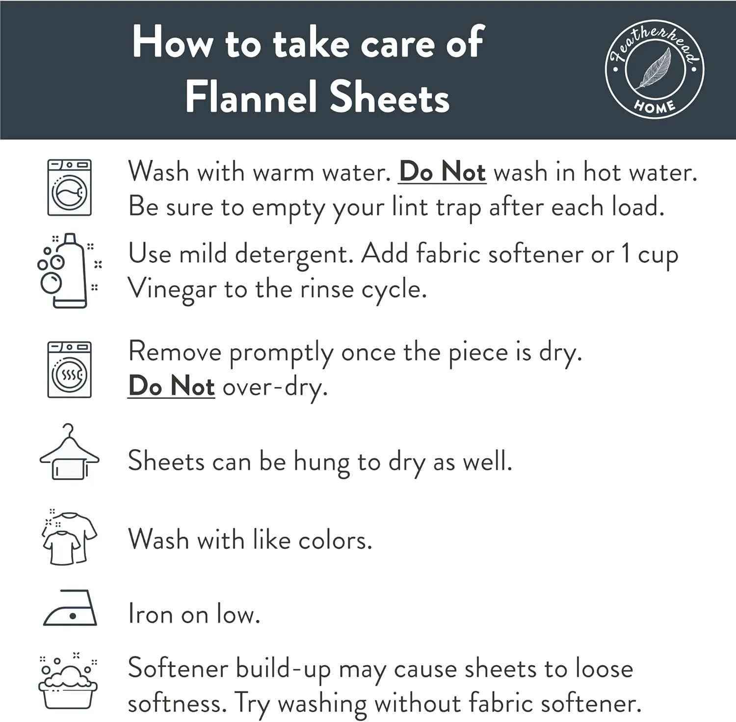 Featherhead™ 100% Cotton 4PCs Flannel Sheet Set, Queen Size, Gingham | Double-Brushed for Extra Softness, Warm & Breathable, Extra Deep Pockets fits Up to 17” – 1 Flat, 1 Fitted, 2 Pillowcase