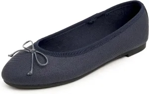 FEVERSOLE Women's Bow Tie Fashion Dress Slip On Shoes Round Toe Ballet Flat