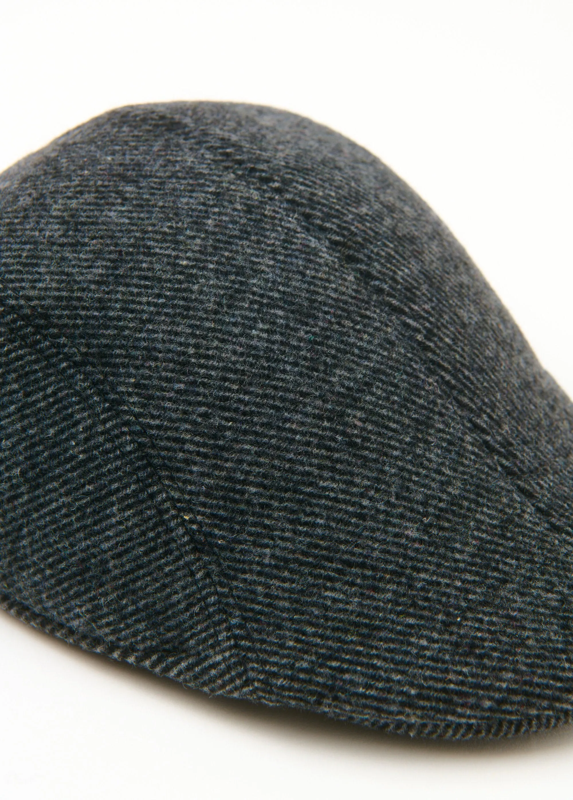 Flat cap in wool-look fabric