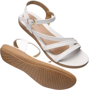 Flat Sandals for Women Dressy - Comfortable Walking Summer Womens Sandal