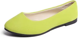 Flats Women's Shoes Pointed Toe Faux Suede Flat Walking Shoes Ladies Casual Flats Comfortable Soft-Soled Slip On Loafers Low Heels Ballet Flats Classic Dressy Shoes Office Work Party