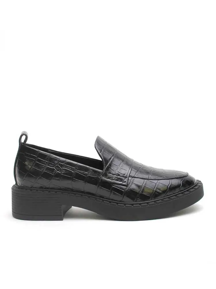 Fleur Loafer Black Croc