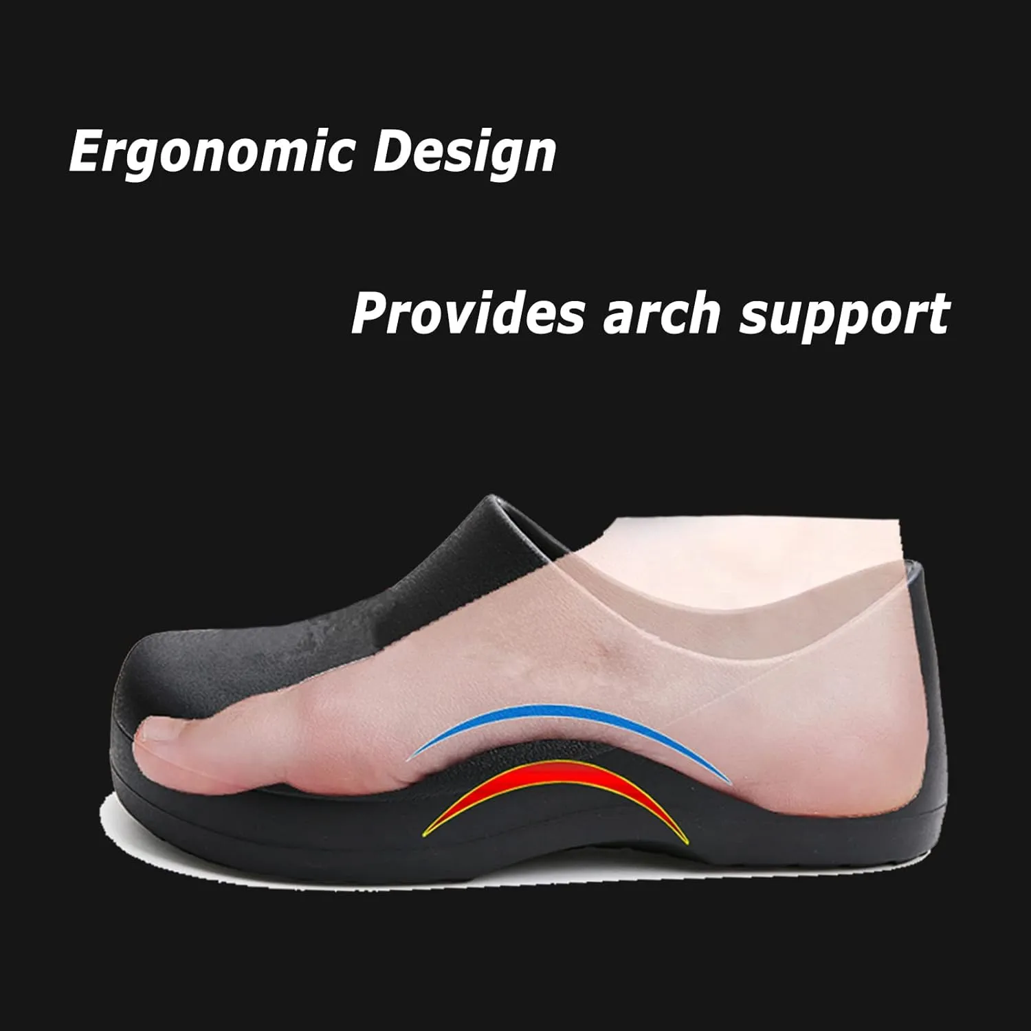 FLIOZY Chef Shoes Men's Professional Non Slip Waterproof Work Shoes Women's Nursing Shoes Garden Shoes for Hospital Garden Kitchen Unisex