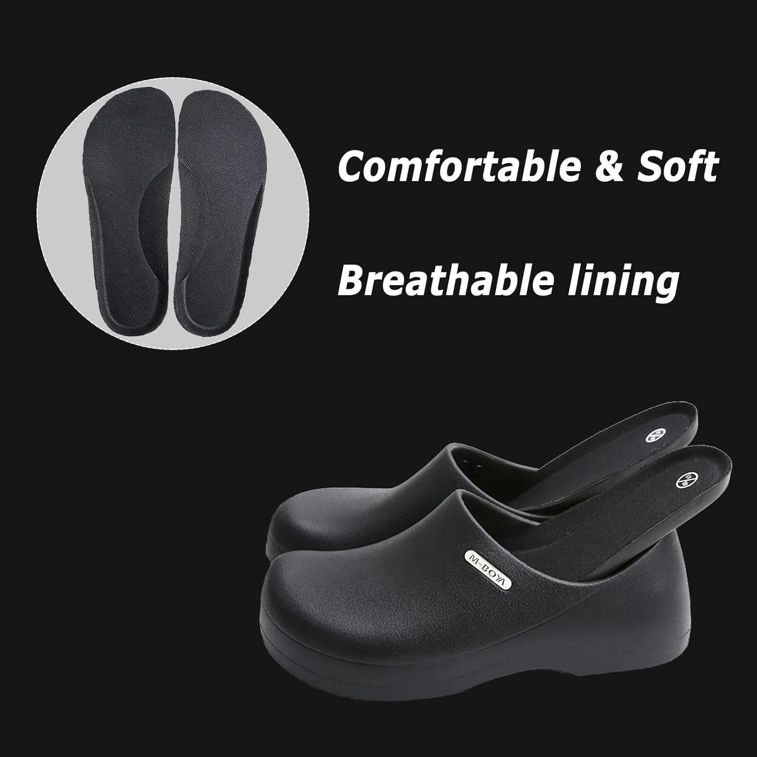FLIOZY Chef Shoes Men's Professional Non Slip Waterproof Work Shoes Women's Nursing Shoes Garden Shoes for Hospital Garden Kitchen Unisex