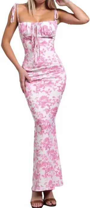 Floral Corset Milkmaid Dress Garden Wedding Guest Cocktail Party Elegant Long Slim Sundress for Women Summer 2025