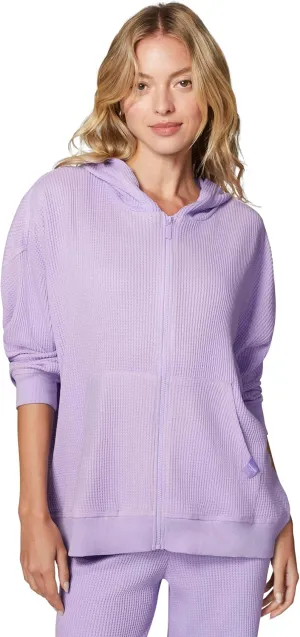 florence by mills Women's Chunky Thermal Oversized Zip Up Hoodie