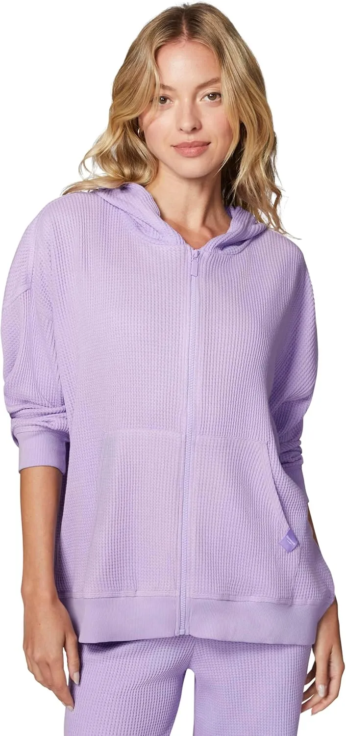 florence by mills Women's Chunky Thermal Oversized Zip Up Hoodie