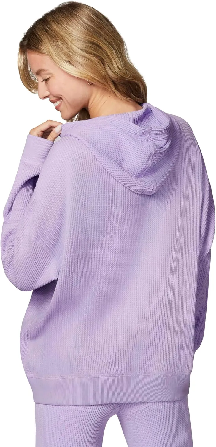 florence by mills Women's Chunky Thermal Oversized Zip Up Hoodie