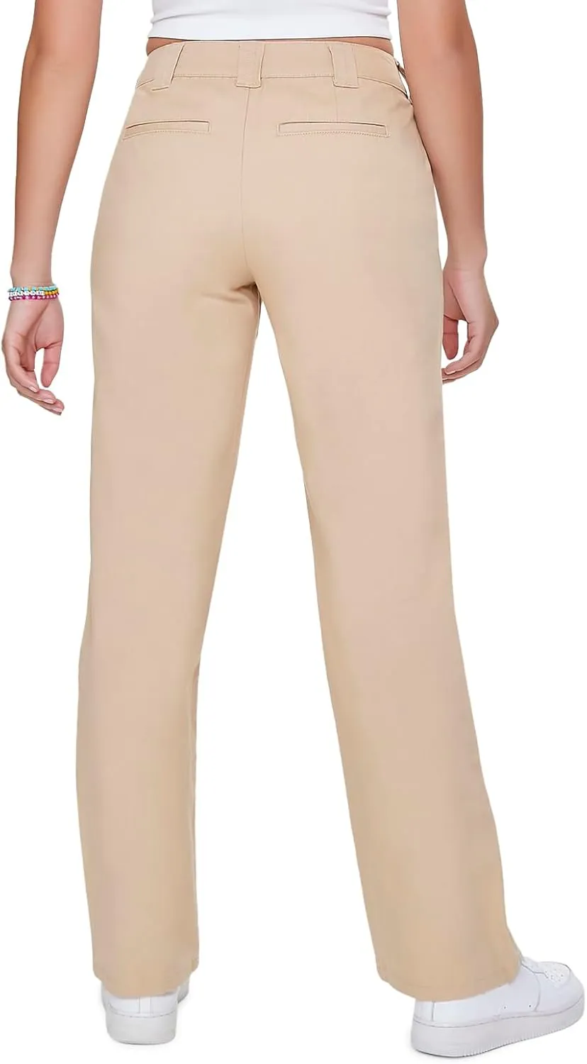 Forever 21 Women's Straight-Leg Twill Pants