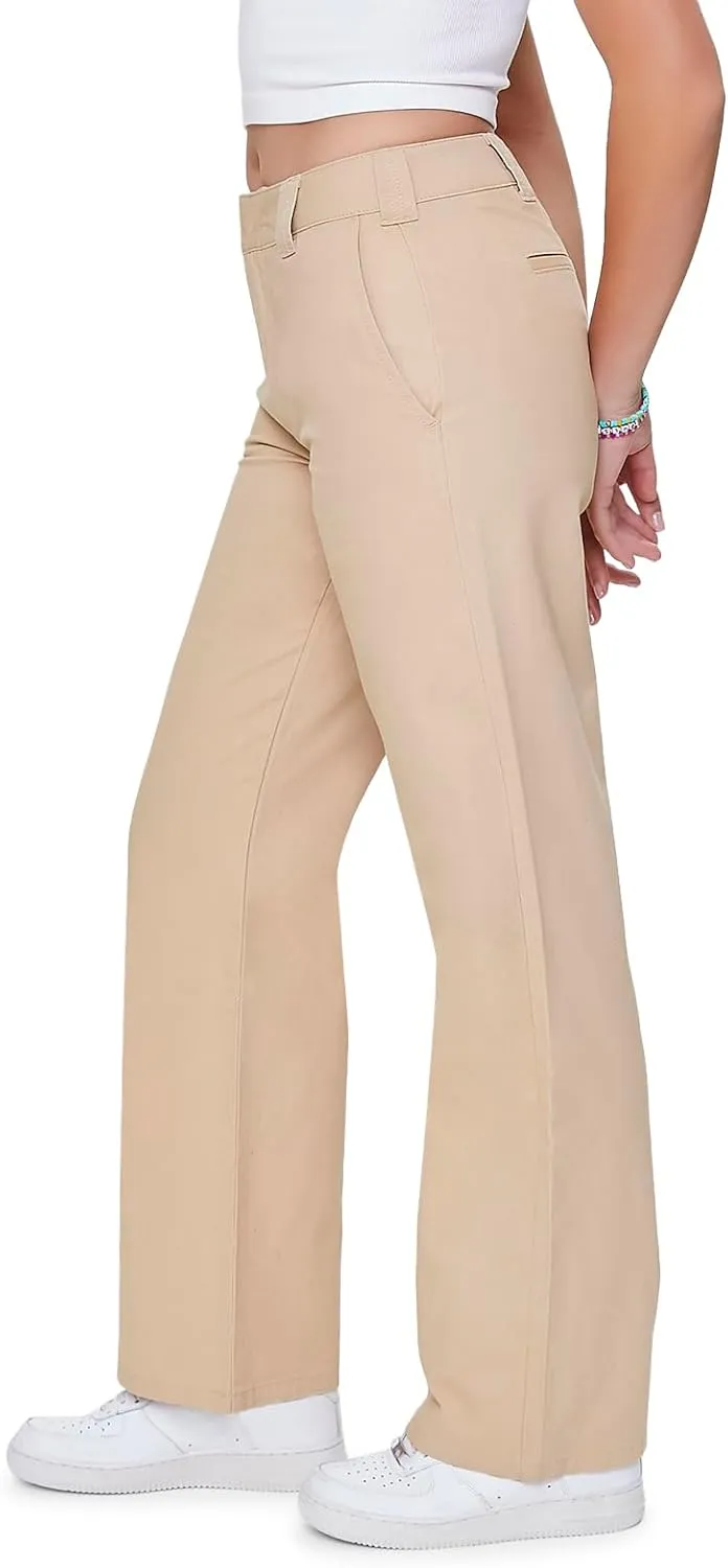 Forever 21 Women's Straight-Leg Twill Pants