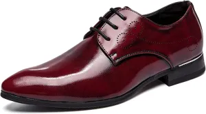 Formal Business Shoes for Men, Gentlemen, Patent Leather Pointed Oxford Shoes for Men, Casual and Versatile Dress Shoes