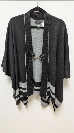 FRAAS Black/Grey Ruana Cardigan Overpiece