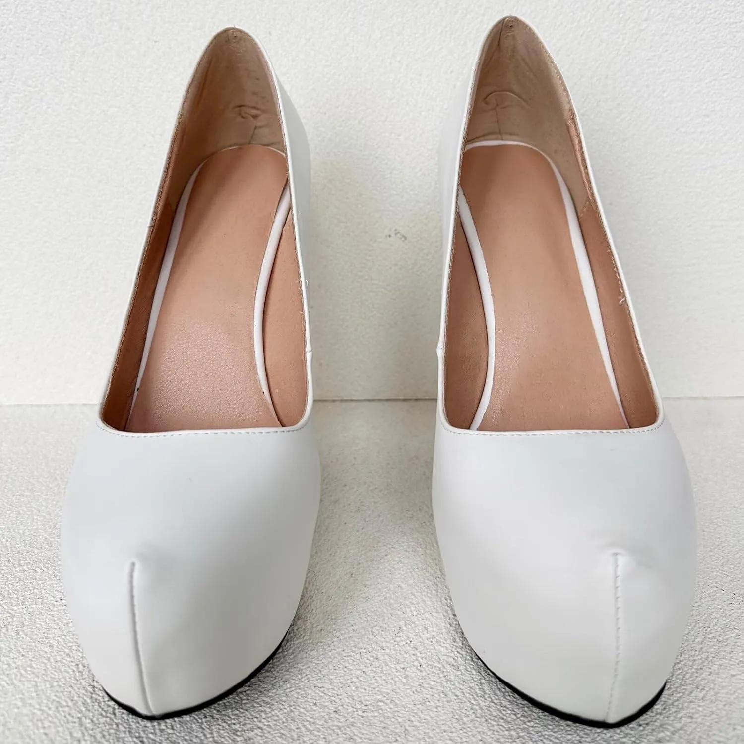 Frankie Hsu Sexy Chunky Block Suede Platform High Heeled Pumps, Classic Office Lady Fashion Style, Big Large Size Dressy Shoes for Women Men
