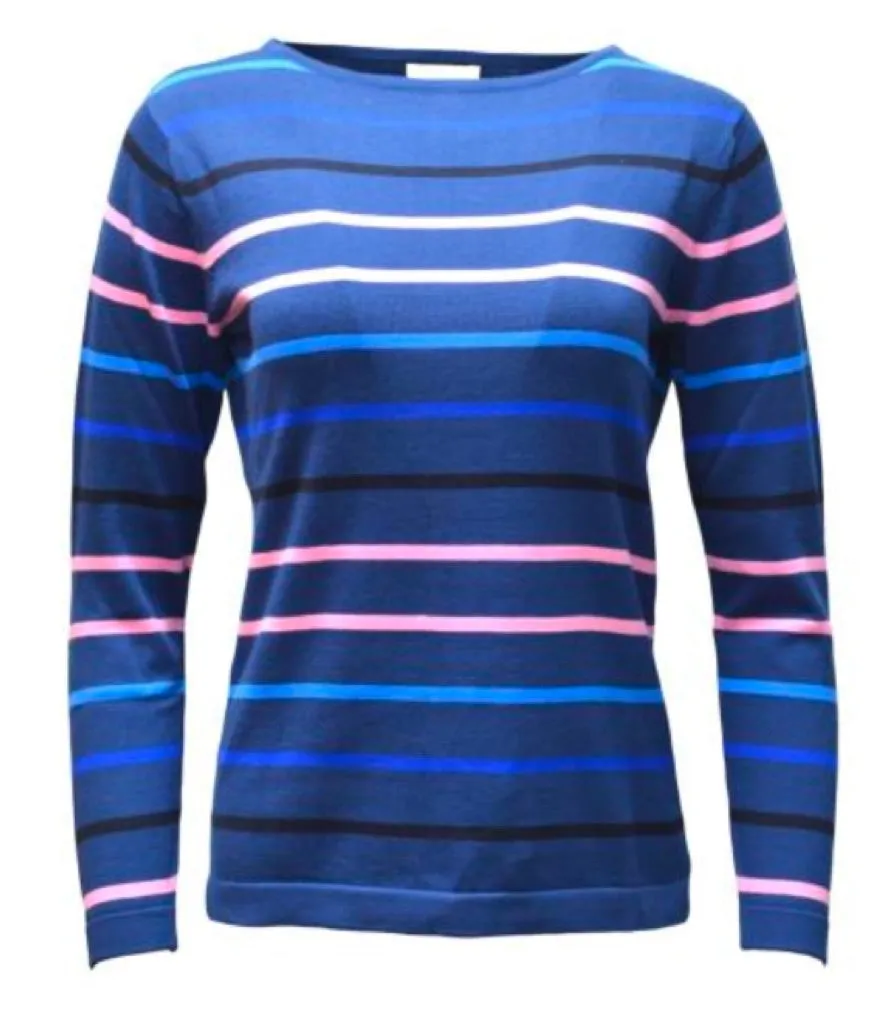 Fun Stripe Boatneck Sweater