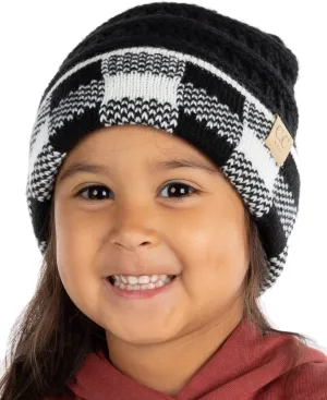 Funky Junque Kids Cozy Ribbed Beanie - Warm Winter Knit Cap for Toddlers