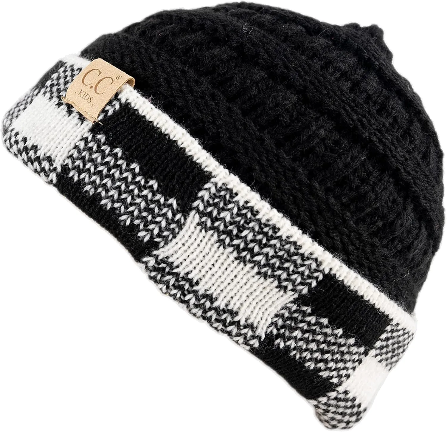 Funky Junque Kids Cozy Ribbed Beanie - Warm Winter Knit Cap for Toddlers
