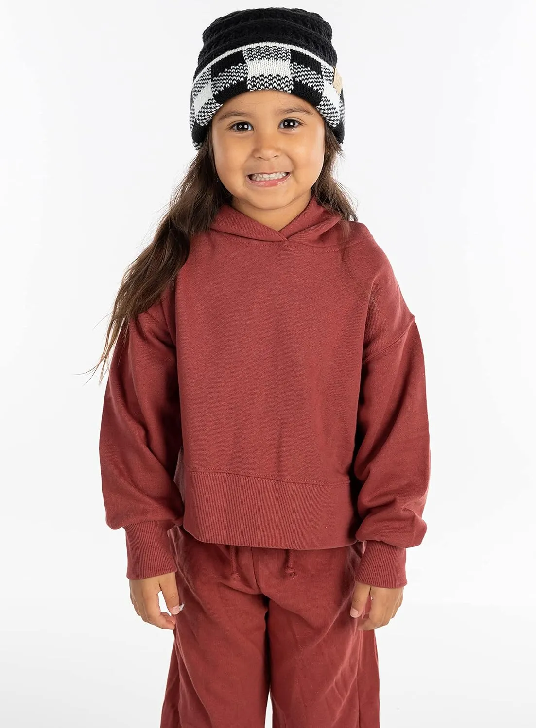 Funky Junque Kids Cozy Ribbed Beanie - Warm Winter Knit Cap for Toddlers