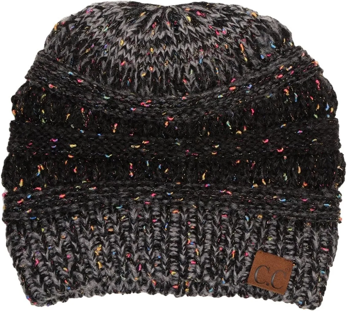 Funky Junque Premium Women's Cable Knit Winter Beanie Hat - Thick Warm Cozy - Classic Colors, Spring Pastels, Faded Blends