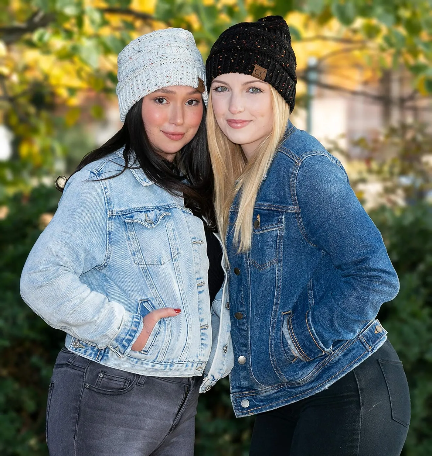 Funky Junque Premium Women's Cable Knit Winter Beanie Hat - Thick Warm Cozy - Classic Colors, Spring Pastels, Faded Blends