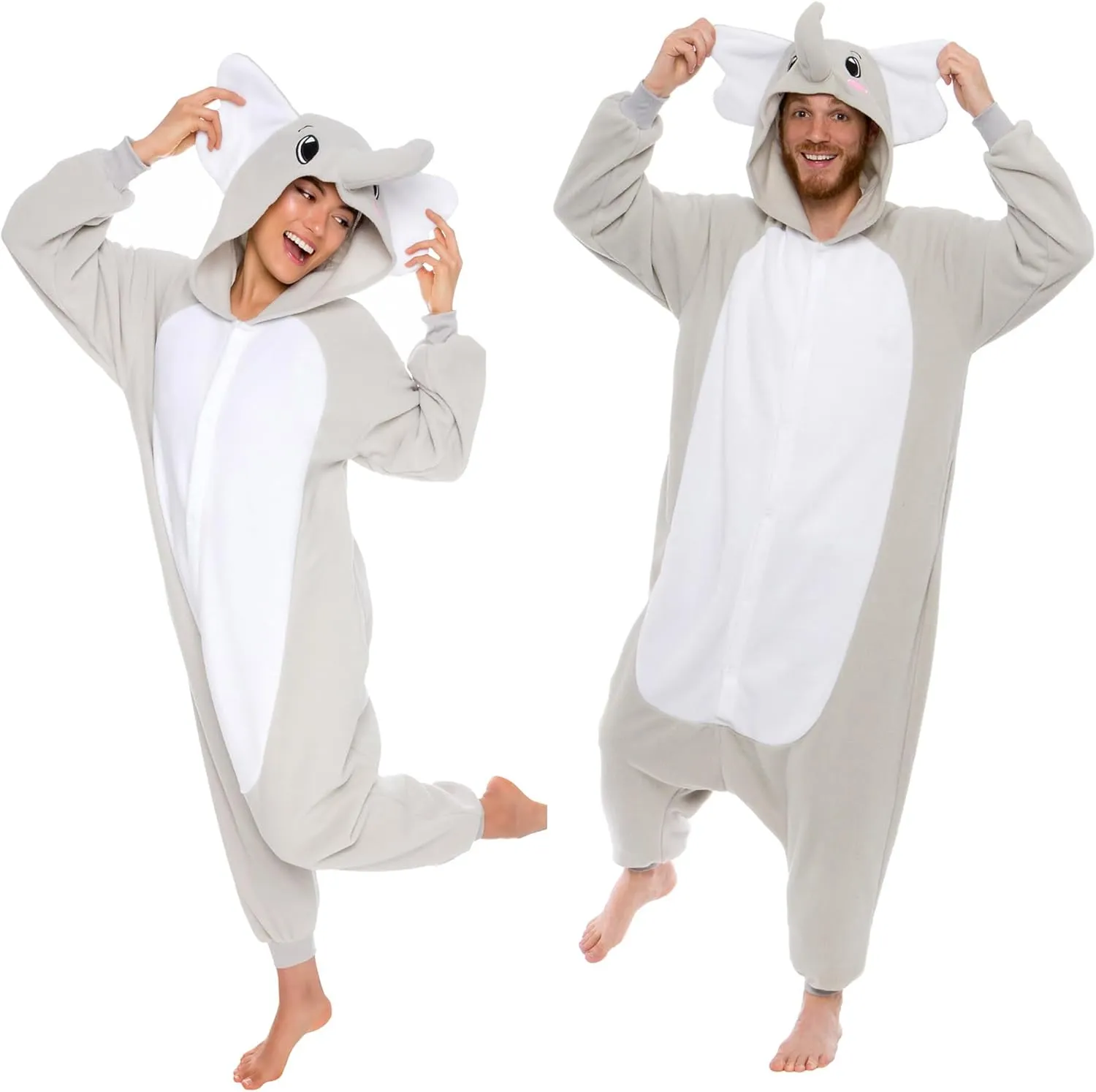 Funziez! Adult Onesie Halloween Costume - Animal and Sea Creature - Plush One Piece Cosplay Suit for Adults, Men and Women