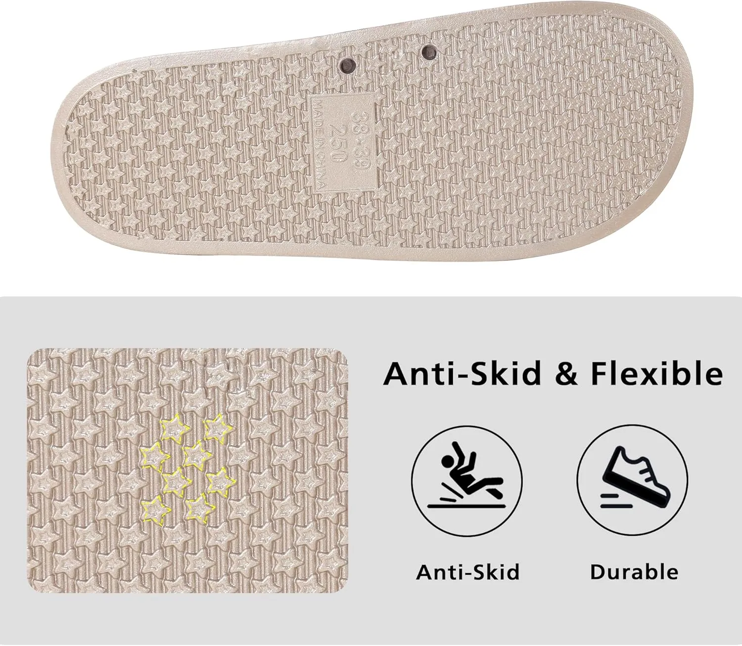 Fur Story Womens Slides House Slippers Rhinestone Glitter Slides Cute bling Flat for Women Platform Sandals Cozy Bedroom Slippers Shower Shoes