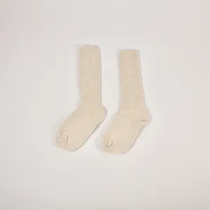 Garabou Organic Cotton Slipper Socks in Natural