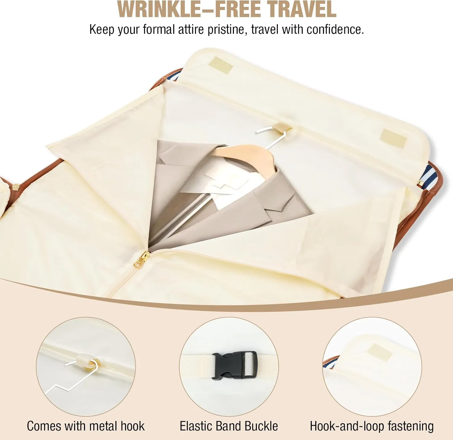 Garment Bag for Travel, 3 in 1 Convertible Jenni Bag Roomy Design Duffle Suit Bags with Water-Resistant Shoe Pouch, Overnight Halfday Weekender Bags for Women Hanging Clothes