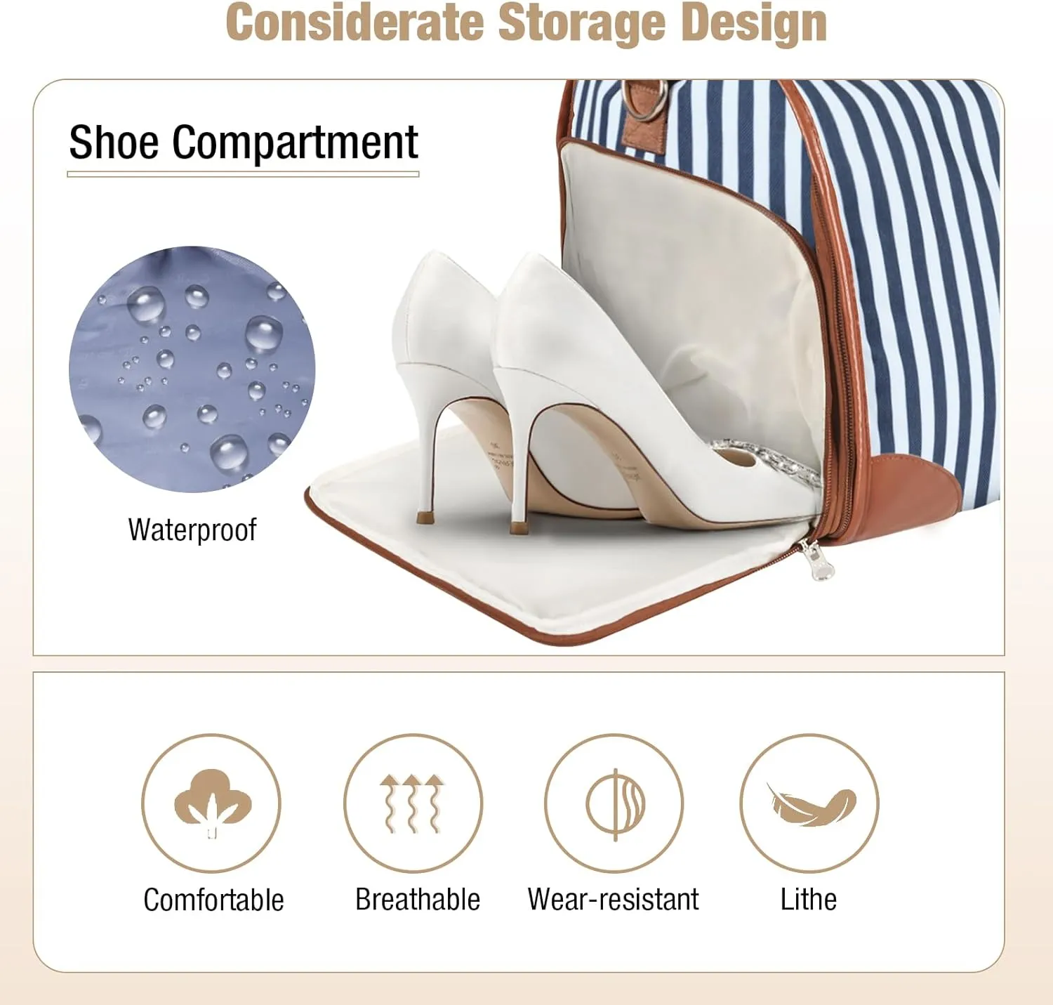 Garment Bag for Travel, 3 in 1 Convertible Jenni Bag Roomy Design Duffle Suit Bags with Water-Resistant Shoe Pouch, Overnight Halfday Weekender Bags for Women Hanging Clothes