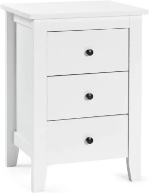 Giantex Nightstand W/ 3 Drawers Large Storage Space, Solid Structure and Stable Frame, Elegant Appearance, Suitable for Bedroom Bedsides Table Accent Table End Table (1)