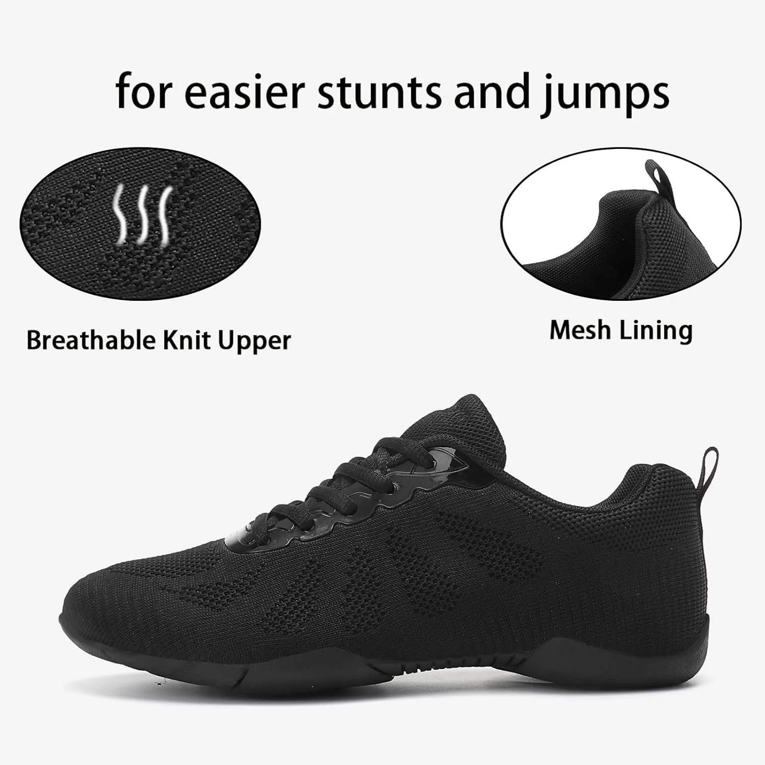 Girls' Cheerleading Shoes Breathable Lightweight Comfortable Dance Cheerleader Sneakers Non-Slip for Dance, Training, Tennis and Youth Sport