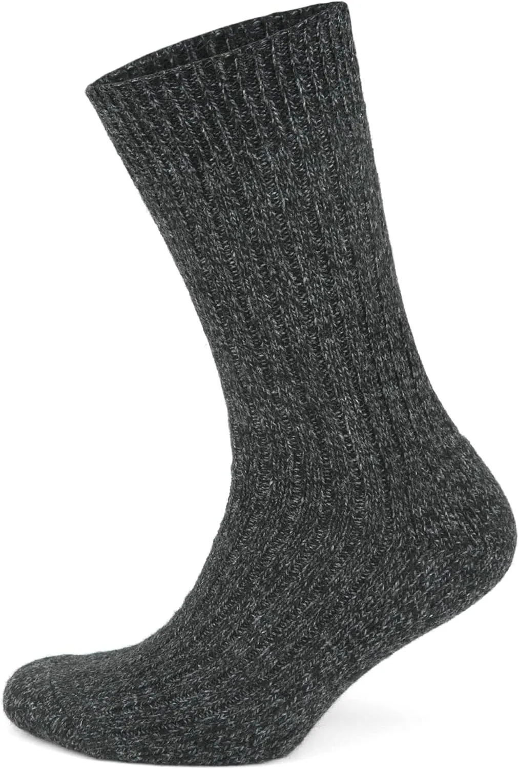 GoWith 3 Pairs Men's Thick Merino Wool Socks, Warm Cozy Winter Crew Socks, Thermal Full-Terry Fuzzy Knit Socks
