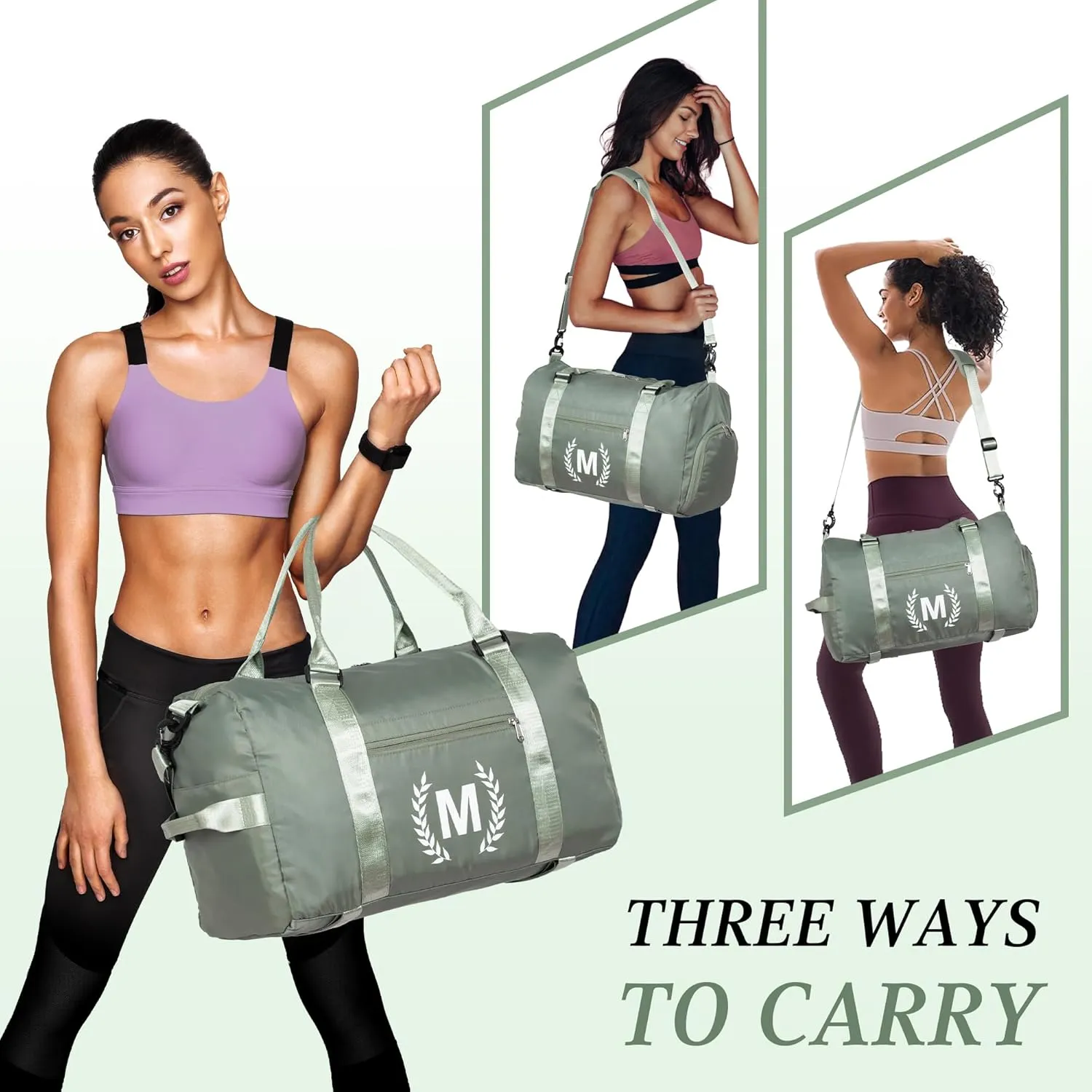 Gym Duffel Bag, Red, Personalized with Initials, Spacious with Shoe Compartment, Wet Pocket, Mat Strap, Travel-Friendly, Versatile Carry Options Materials