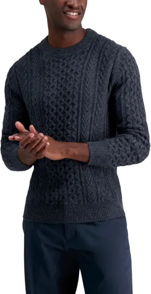 Haggar Men's Long Sleeve Crew Neck Sweater