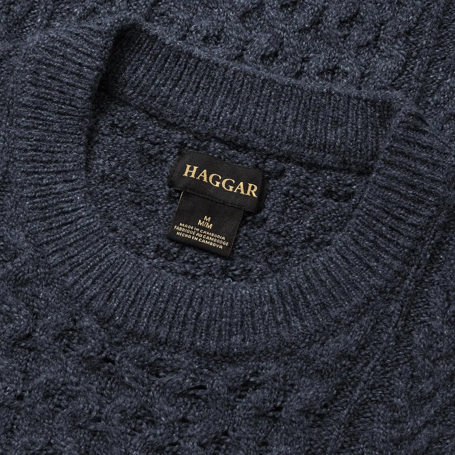 Haggar Men's Long Sleeve Crew Neck Sweater