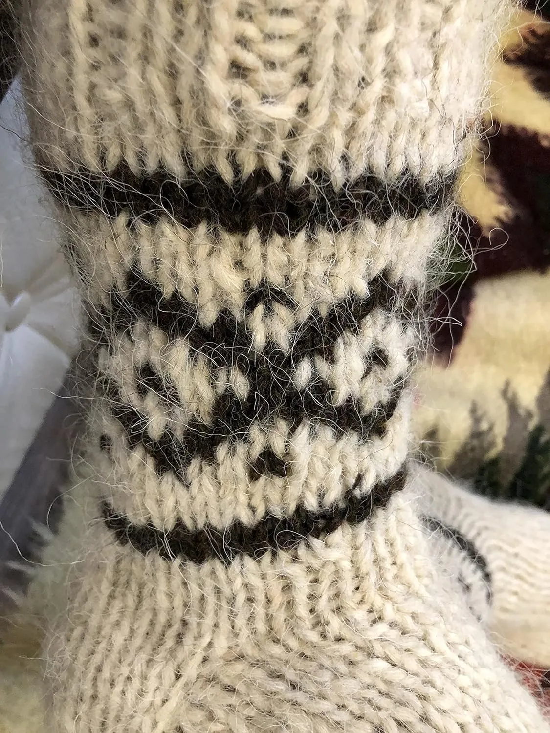 Hand Knitted Woolen Socks, Made In Ukraine Men's/Women's handmade made of natural wool, Large Sizes, Extra Thick, Bed wool socks, Winter socks, Warm socks, Cozy socks for hiking (Men's 11-11.5)