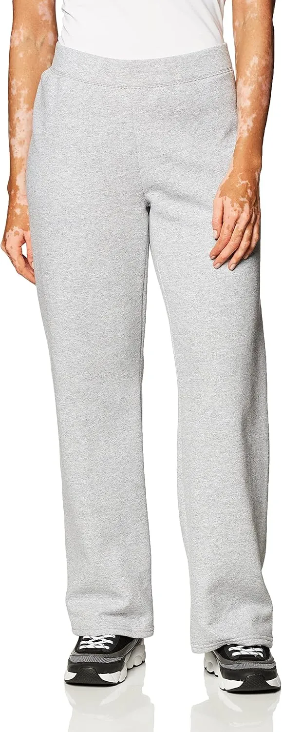 Hanes Women's Sweatpants, EcoSmart Fleece Open Bottom Sweatpants for Women, Regular & Petite Sizes