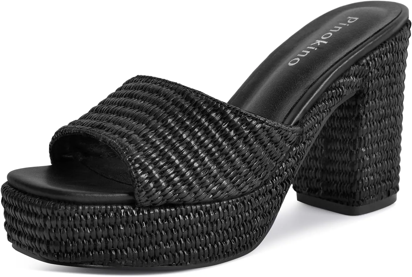 Heeled Platform Sandals for Women 2025 Chunky Espadrille Wedge Summer Beach Sandals Straw Slip On Shoes