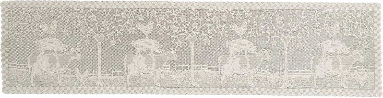 Heritage Lace Farmhouse Table Runner, Natural