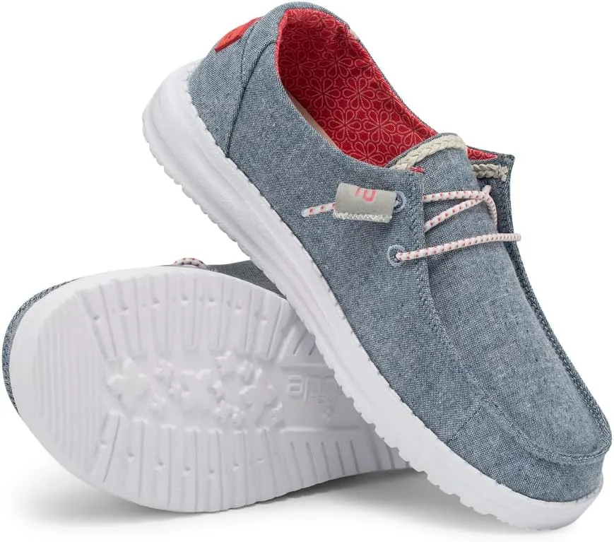 Hey Dude Women's Wendy Chambray Lace-Up Loafer