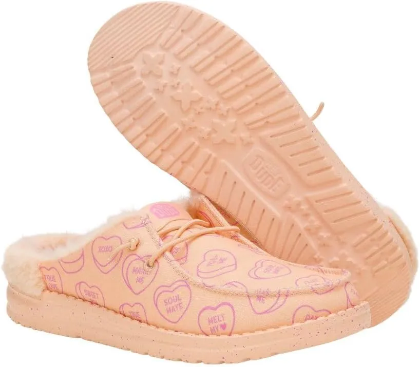HEYDUDE Wendy Slip X Sweethearts Peach/Pink
